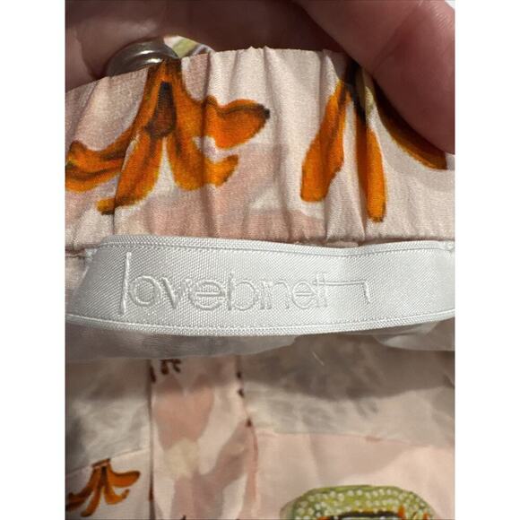 Love Binetti Size Large Silk Cargo Polanco Pants Print Anthropologie Cropped - Picture 6 of 8